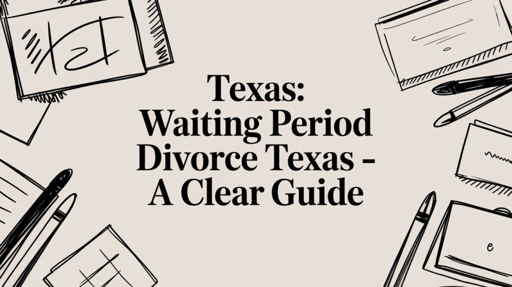 Texas waiting period for divorce guide with stationery and pens, emphasizing preparation for divorce mediation in Atascocita.
