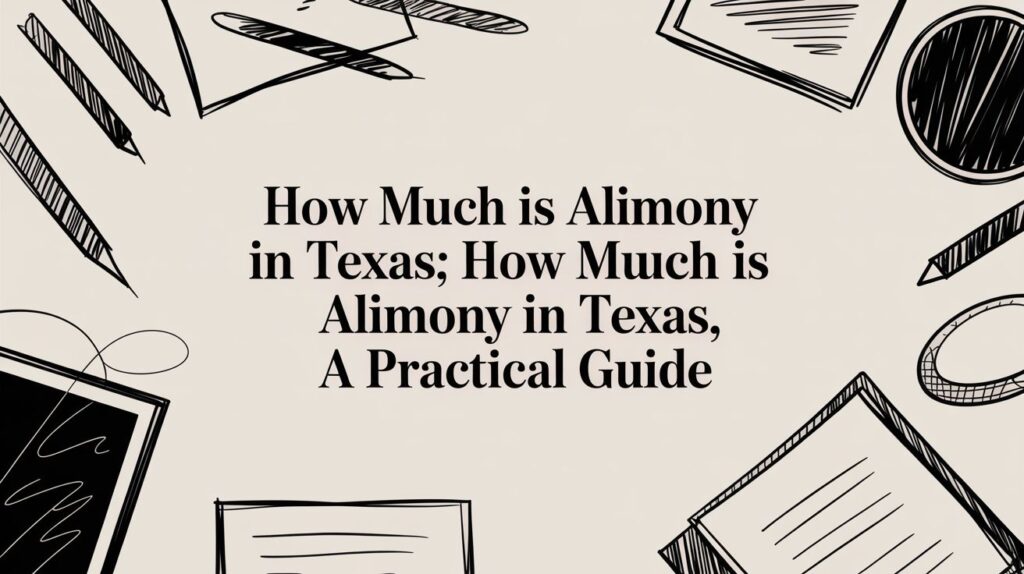 How Much is Alimony in Texas; practical guide for Atascocita and Humble families, featuring legal documents and tools related to alimony laws.