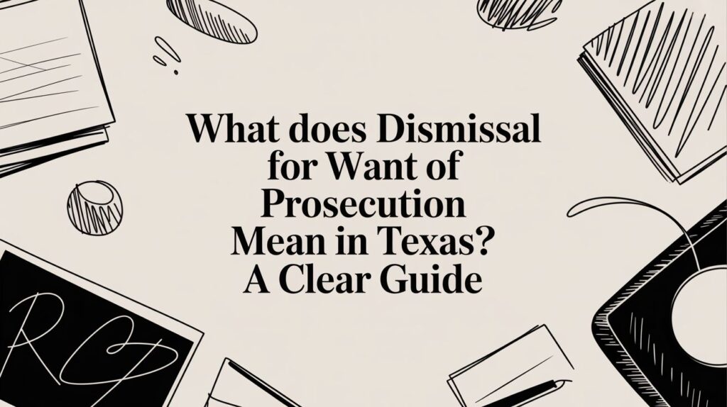 What does Dismissal for Want of Prosecution Mean in Texas? A Clear Guide, legal concept illustration related to Texas law and court processes.